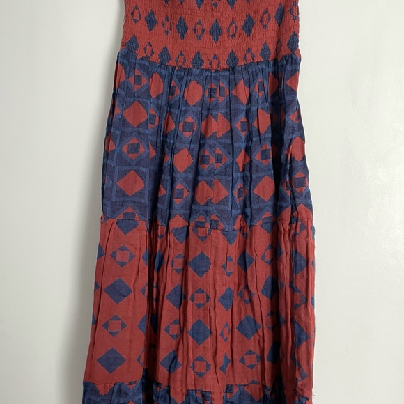 NWT Ace & jig Daphne Skirt in Copper, size Large Red Blue Geometric Print - Picture 6 of 6